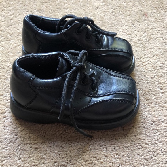Gallop Black Leather Dress Shoes | Size 7 Infant - Picture 4 of 6